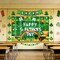 St Patricks Day Decorations, St. Patrick's Day Decor Banner Photography Backdrop Hanging Swirls Shamrock Ornament Decorations for Irish Saint Patricks Day Party Accessories